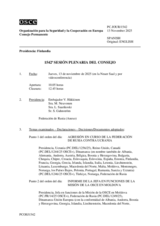 Journal of the 1542nd Plenary Meeting of the Permanent Council