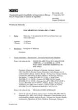 Journal of the 1114th Plenary Meeting of the Forum for Security Co-operation