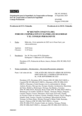 Journal of the 96th Joint Meeting of the Forum for Security Co-operation and the Permanent Council