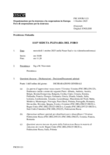 Journal of the 1115th Plenary Meeting of the Forum for Security Co-operation