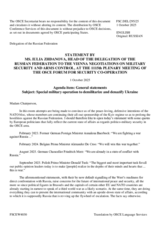 Statement by the Delegation of the Russian Federation on the special military operation to demilitarize and denazify Ukraine