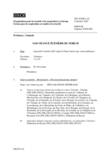 Journal of the 1116th Plenary Meeting of the Forum for Security Co-operation