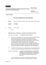 Journal of the 1116th Plenary Meeting of the Forum for Security Co-operation