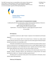 Right of Reply by Ukraine
