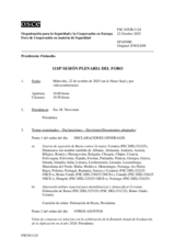 Journal of the 1118th Plenary Meeting of the Forum for Security Co-operation