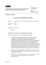 Journal of the 1119th Plenary Meeting of the Forum for Security Co-operation