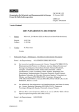 Journal of the 1119th Plenary Meeting of the Forum for Security Co-operation