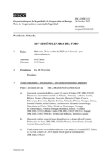 Journal of the 1119th Plenary Meeting of the Forum for Security Co-operation