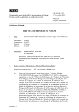Journal of the 1121st Plenary Meeting of the Forum for Security Co-operation
