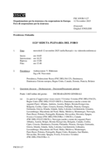 Journal of the 1121st Plenary Meeting of the Forum for Security Co-operation