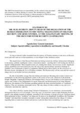 Statement by the Delegation of the Russian Federation on the special military operation to demilitarize and denazify Ukraine