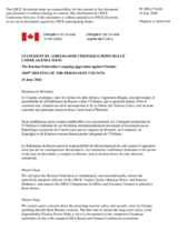 Statement by Canada