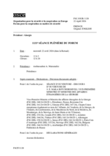 Journal of the 1133rd Plenary Meeting of the Forum for Security Co-operation