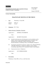 Journal of the 392nd Plenary Meeting of the Forum for Security Co-operation