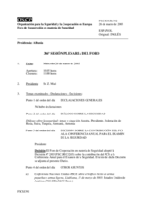 Journal of the 386th Plenary Meeting of the Forum for Security Co-operation (es)