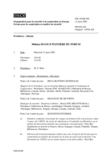 Journal of the 384th Plenary Meeting of the Forum for Security Co-operation (fr)