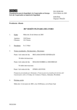 Journal of the 383rd Plenary Meeting of the Forum for Security Co-operation (es)