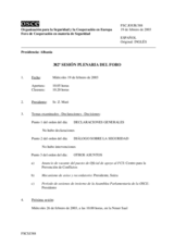 Journal of the 382nd Plenary Meeting of the Forum for Security Co-operation (es)