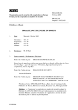 Journal of the 380th Plenary Meeting of the Forum for Security Co-operation (fr)