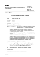 Journal of the 425th Plenary Meeting of the Permanent Council (fr)