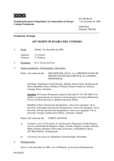 Journal of the 425th Plenary Meeting of the Permanent Council (es)