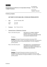 Journal of the 424th Plenary Meeting of the Permanent Council (it)