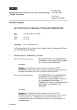 Journal of the 423rd Plenary Meeting of the Permanent Council (it)