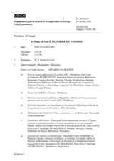 Journal of the 417th Plenary Meeting of the Permanent Council (fr)