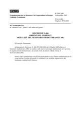 Permanent Council Decision No. 496 (it)