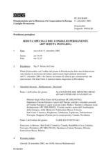 Journal of the 409th Special Plenary Meeting of the Permanent Council (it)