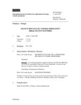 Journal of the 406th Special Plenary Meeting of the Permanent Council (fr)