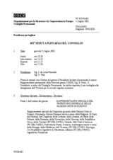 Journal of the 402nd Plenary Meeting of the Permanent Council (it)