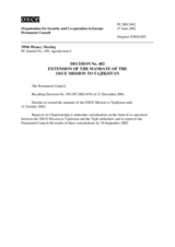 Permanent Council Decision No. 482