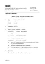 Journal of the 404th Plenary Meeting of the Forum for Security Co-operation