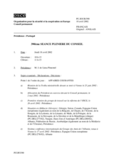 Journal of the 390th Plenary Meeting of the Permanent Council (fr)