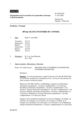 Journal of the 387th Plenary Meeting of the Permanent Council (fr)