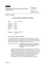 Journal of the 378th Plenary Meeting of the Permanent Council (fr)