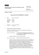 Journal of the 376th Plenary Meeting of the Permanent Council (fr)