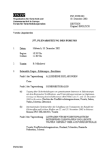 Journal of the 377th Plenary Meeting of the Forum for Security Co-operation (de)