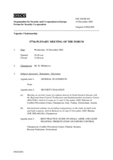 Journal of the 377th Plenary Meeting of the Forum for Security Co-operation