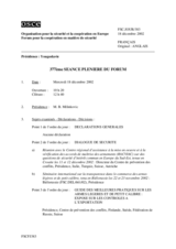 Journal of the 377th Plenary Meeting of the Forum for Security Co-operation (fr)