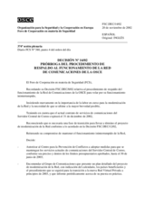 Forum for Security Co-operation Decision No. 14/02 (es)