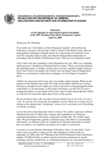 Statement by the Delegation of Armenia on the situation in and around Nagorno Karabakh