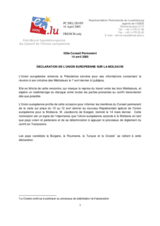 Statement by the Delegation of EU/Luxembourg (with the candidate countries Bulgaria, Croatia, Romania and Turkey in alignment) on Moldova