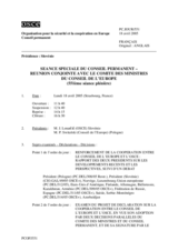 Journal of the 551st Special Plenary Meeting of the Permanent Council - Joint Meeting with the Committee of Ministers of the Council of Europe (fr)