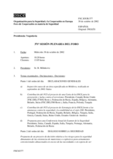 Journal of the 371st Plenary Meeting of the Forum for Security Co-operation (es)