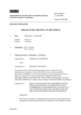 Journal of the 449th Plenary Meeting of the Forum for Security Co-operation
