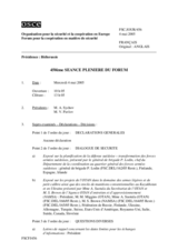 Journal of the 450th Plenary Meeting of the Forum for Security Co-operation (fr)