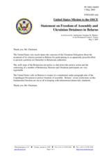 Statement by the Delegation of the United States of America on on Freedom of Assembly and Ukrainian Detainees in Belarus