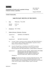 Journal of the 364th Plenary Meeting of the Forum for Security Co-operation